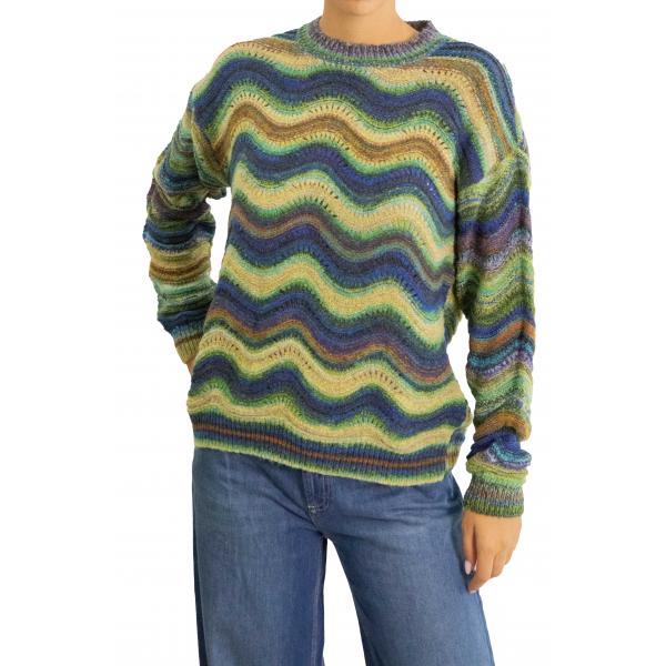 Maglione girocollo multicolor 
